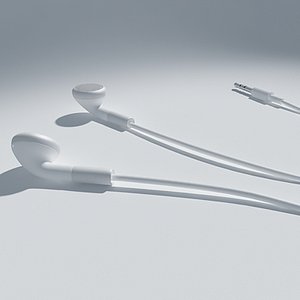 3d model ipod earphone
