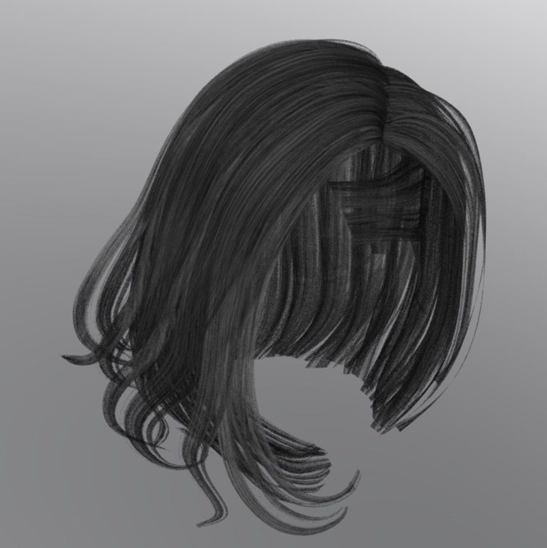 Female hair 10 options 3D - TurboSquid 1361579