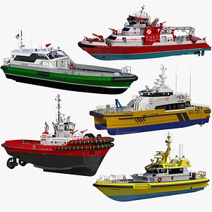 Collection Small Service Vessel 3D model