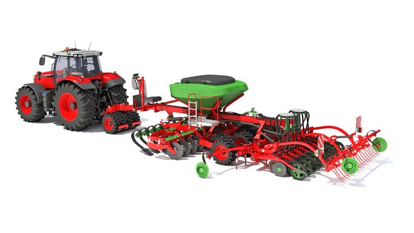 3D tractor seed drill - TurboSquid 1703926