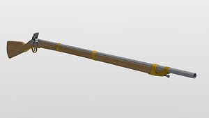clean charleville musket 3d obj