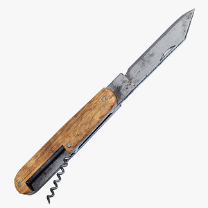 Folding Pocket Knife with Corkscrew