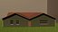 Modulares amerikanisches Haus, Low-Poly 3D-Modell