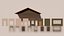 Modulares amerikanisches Haus, Low-Poly 3D-Modell