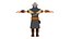 Personaje lowpoly del juego Unity: elfo viejo