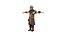 Personaje lowpoly del juego Unity: elfo viejo