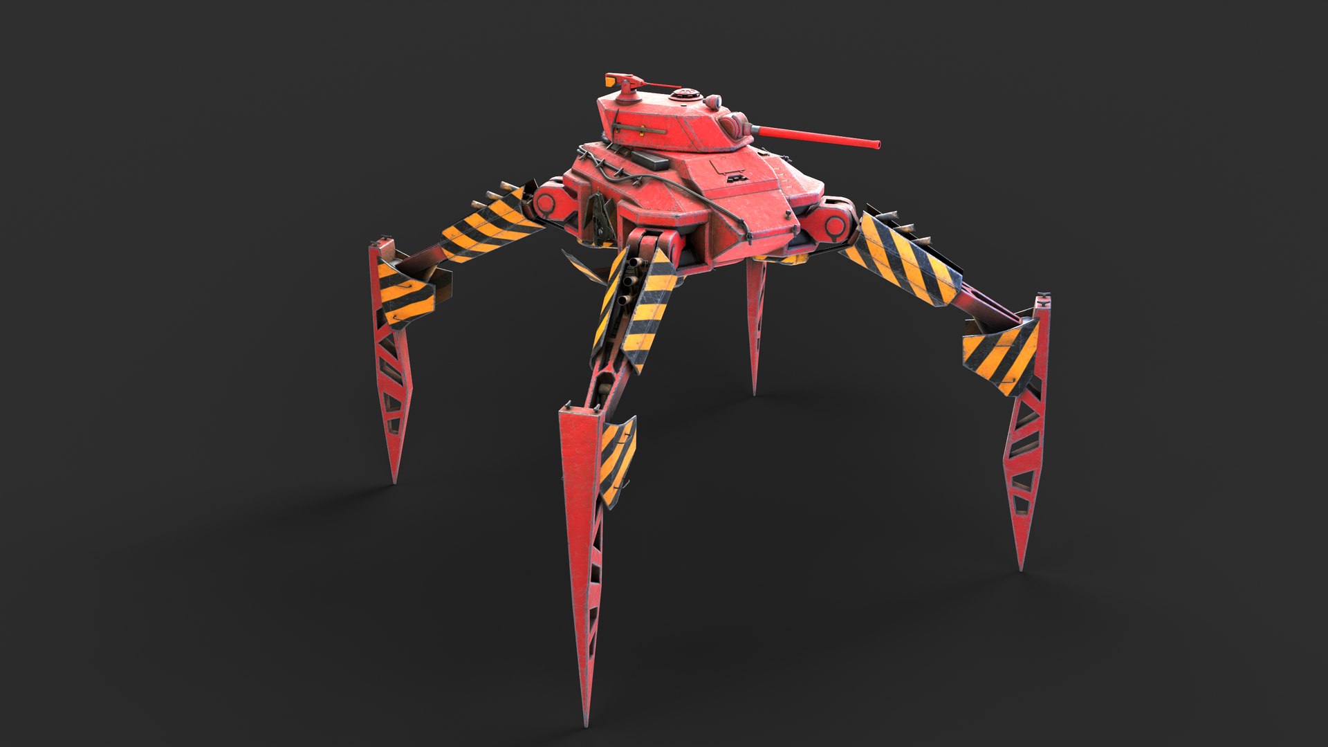 3D Spider Tank Game Ready Model - TurboSquid 2166260