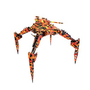 3D Spider Tank Game ready model
