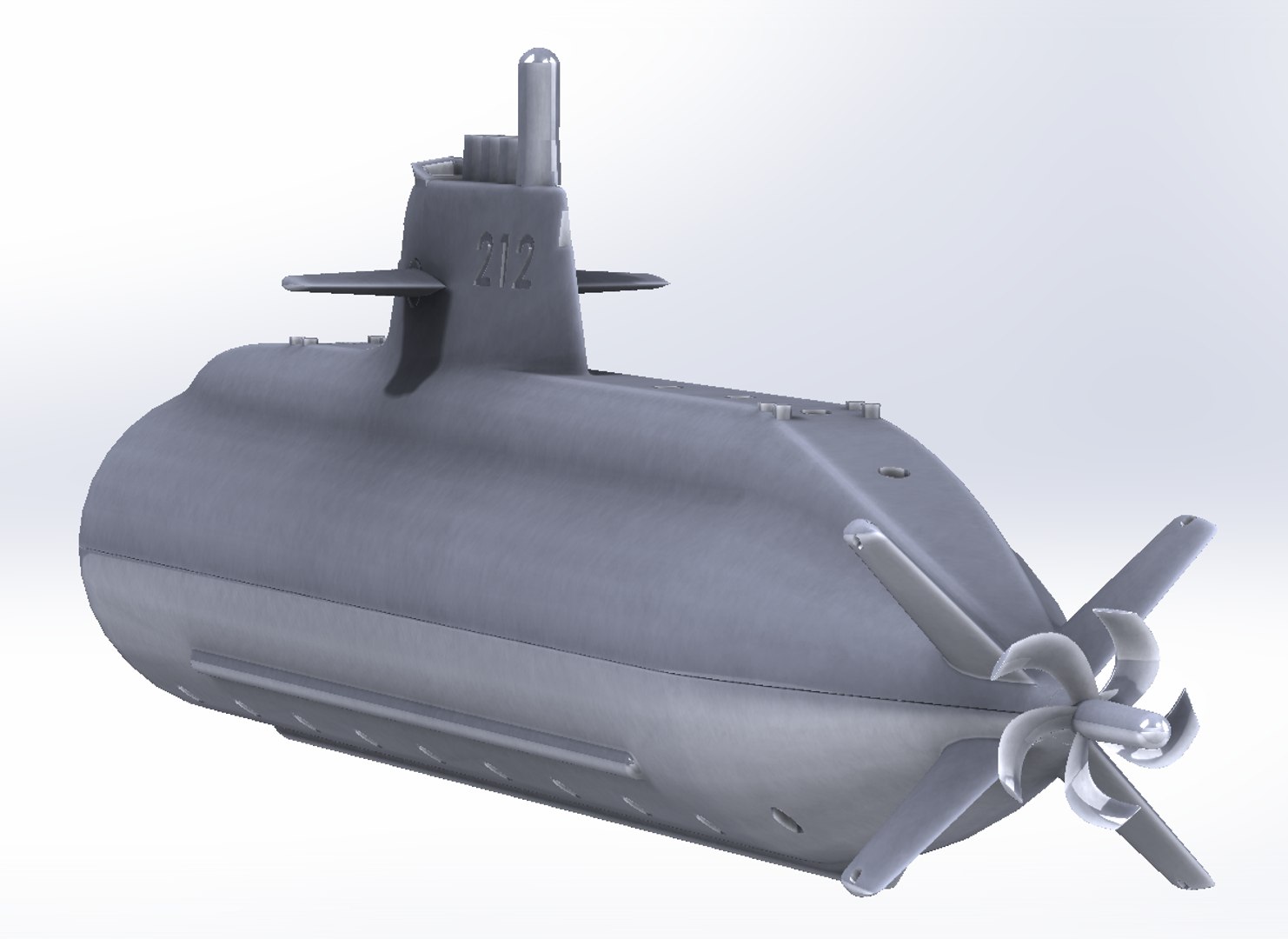 Type 212 Submarine 3D Model - TurboSquid 1361622