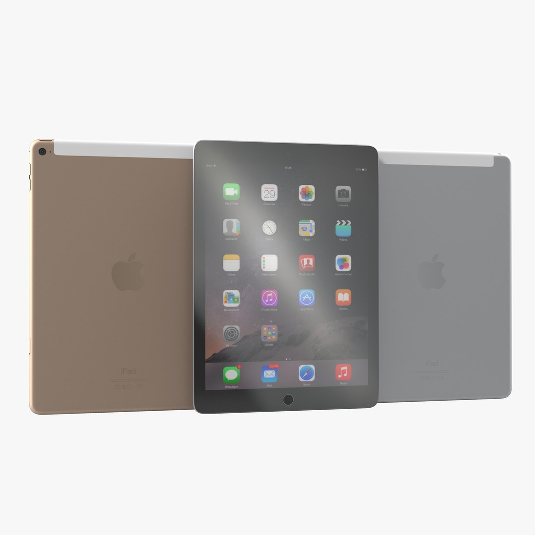 iPad Air 2 3G 3D Models Set 2 3D model preview