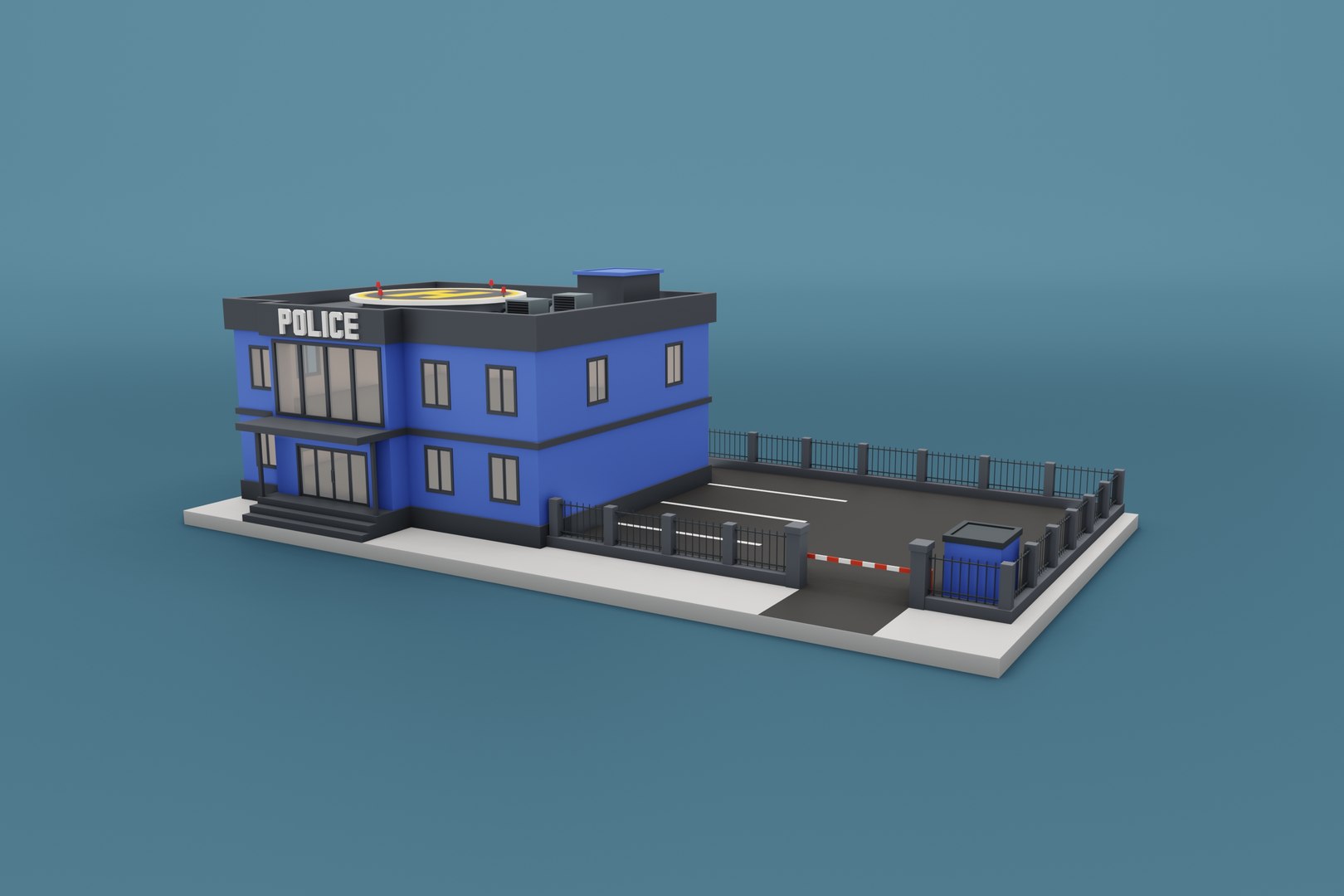 3D Police station building - TurboSquid 2138339