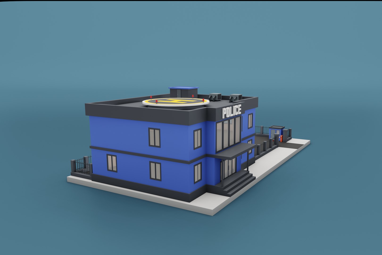 3D Police station building - TurboSquid 2138339