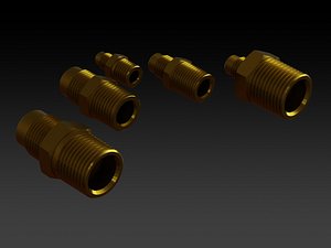 3D Parker Male Connector 48F Series model