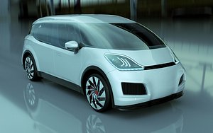 HD Generic Minivan EV 3D model