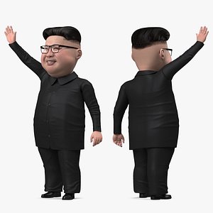 3D Cartoon Kim Jong Un Rigged for Modo