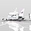 Portaaviones de la NASA con aviones Boeing 747