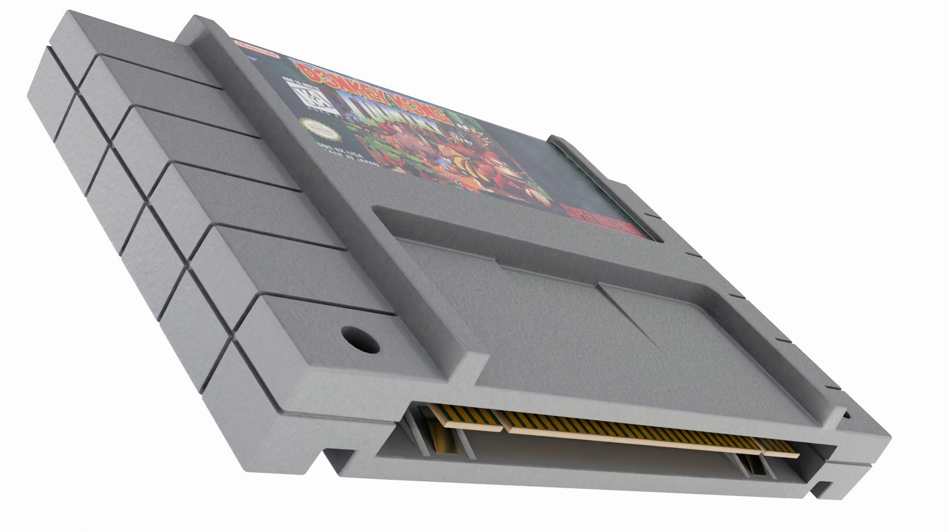 3D Model Super Nintendo Entertainment System SNES Game Pak - TurboSquid ...