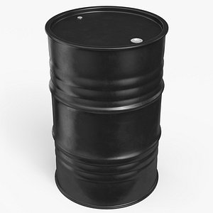 Metal Barrel Clean Black 3D