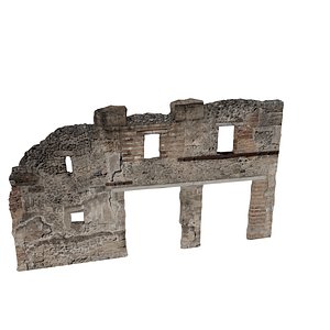3d model ruined wall 06