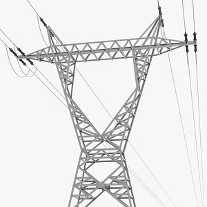 500kV LST Transmission Tower 3D model