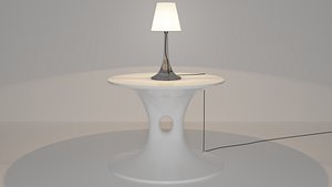 Glass Table Lamp With Light Bulb