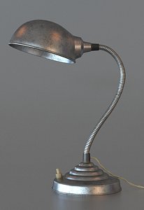 3d model gooseneck lamp light