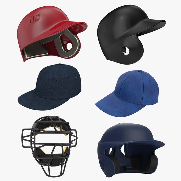 baseball hats 3 3d max