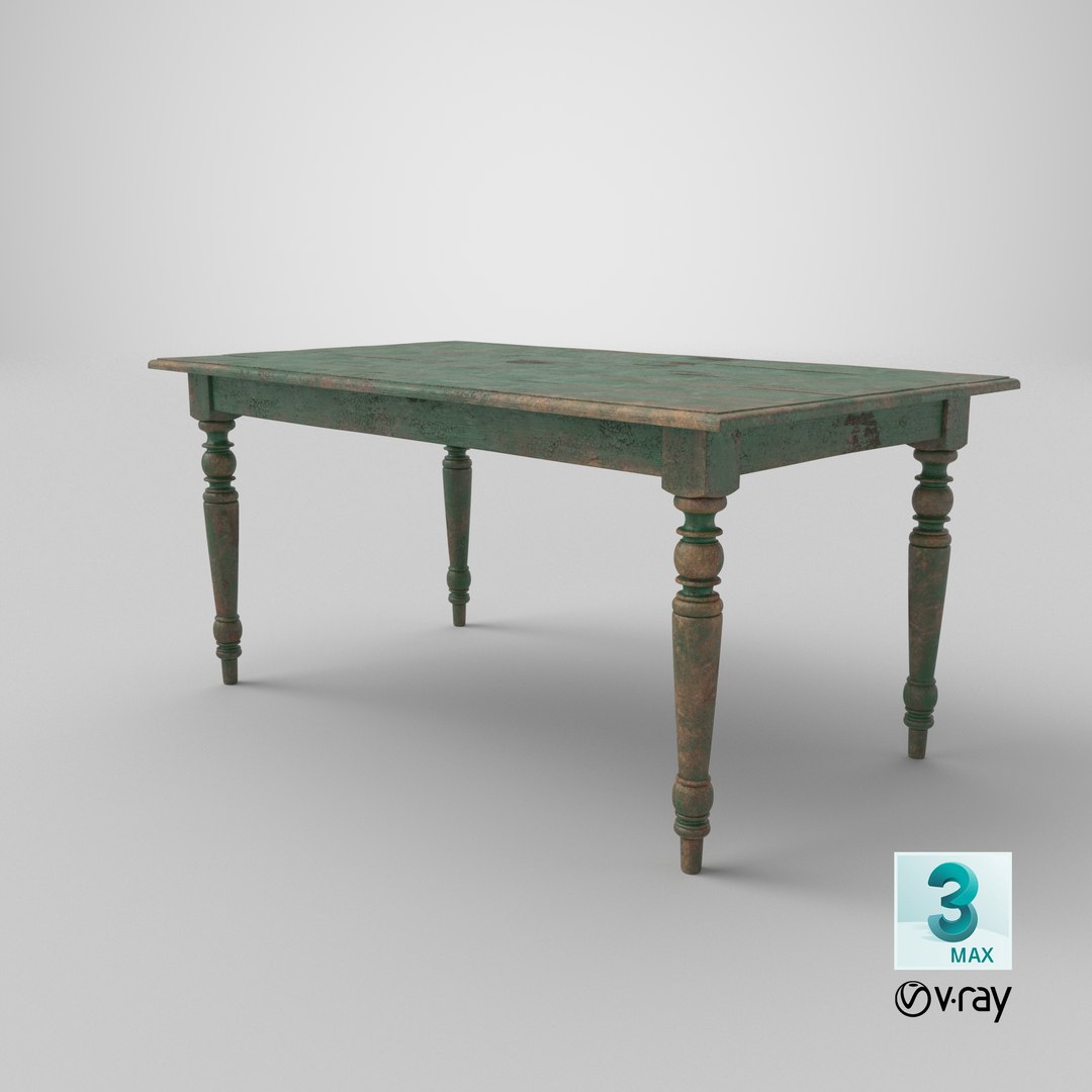 3D Dining Table Green - TurboSquid 1864084