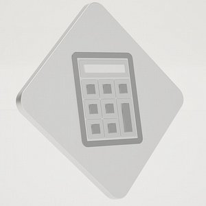 Calculator Icon Silver
