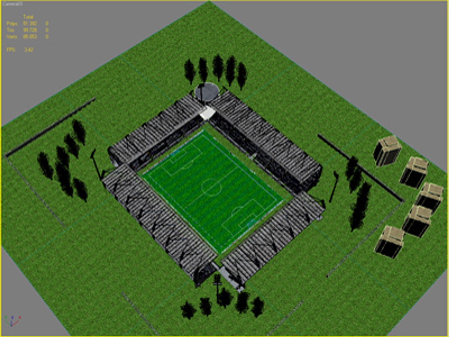 3d model football stadium