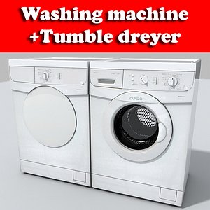 3ds max wash machine dryer