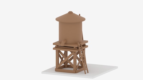 3D Farm Wooden Water Tower - TurboSquid 1744763