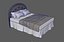 Realistic 3D Modern Bed
