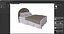 Realistic 3D Modern Bed
