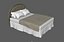 Realistic 3D Modern Bed