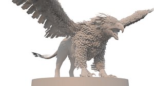 Griffin eagle figurine print