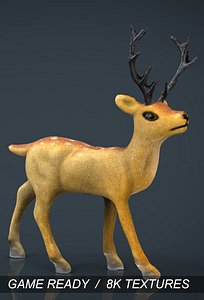 3d model christmas deer