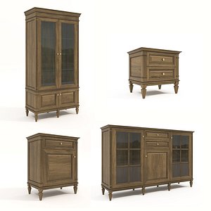 3D model European Classic style Cabinet Collection 4