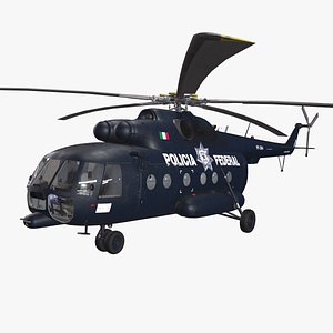 mi-17 mexican police mi 3D model
