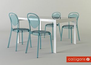 max calligaris chair parisien table