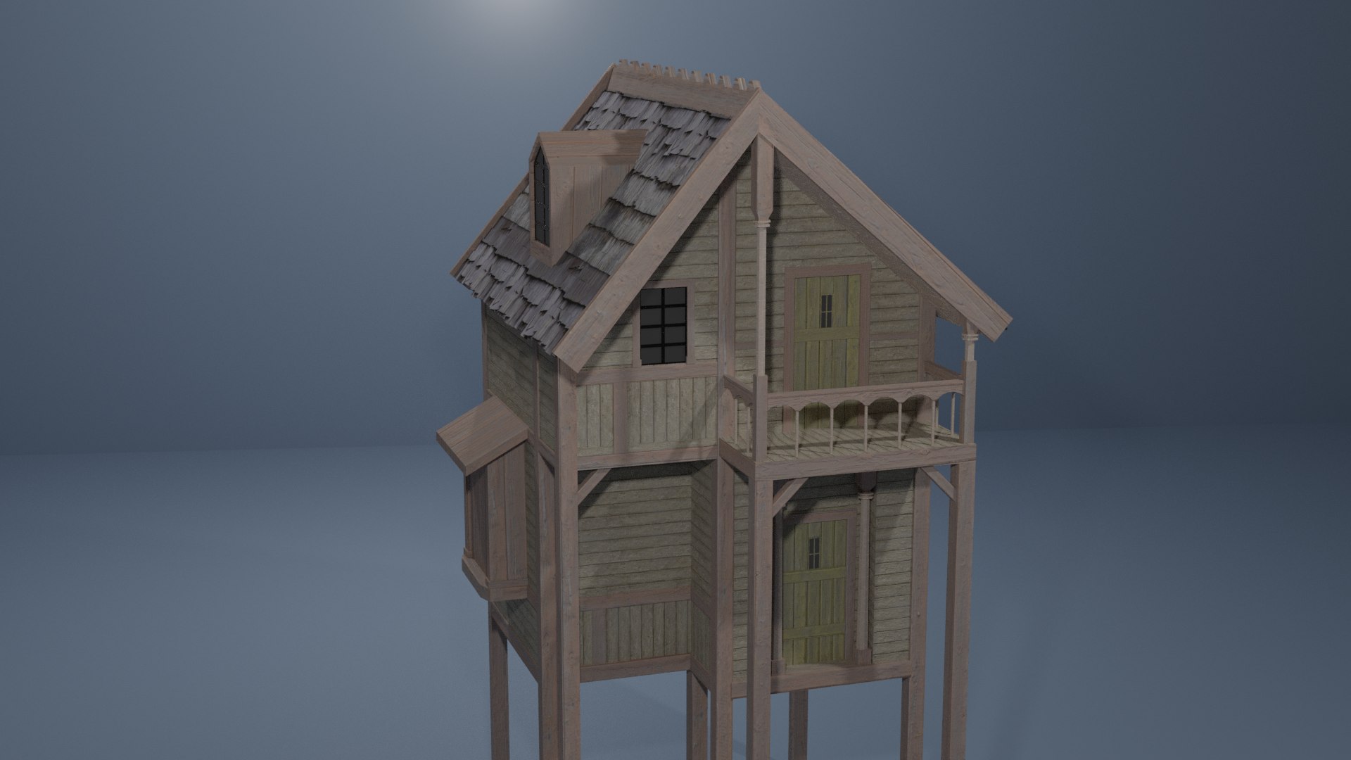 3D model Lake town houses and towers - TurboSquid 1811801