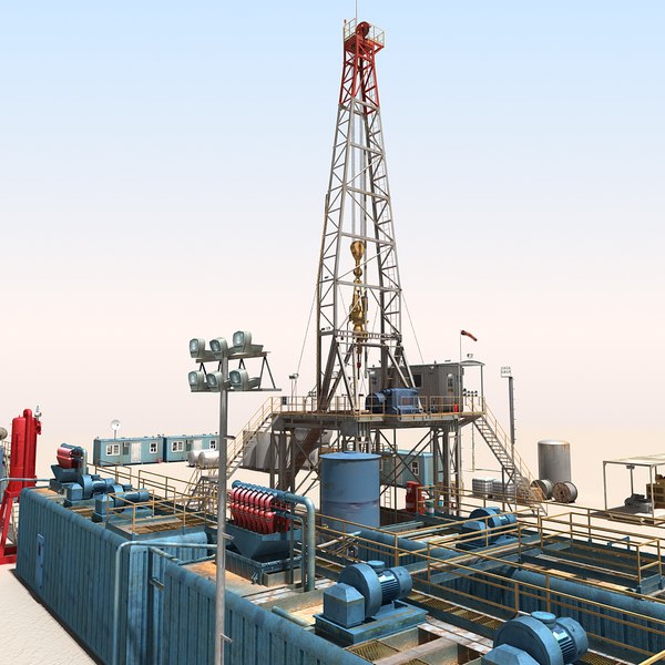 3d land rig scene