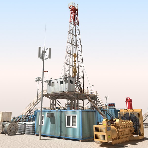 3d land rig scene