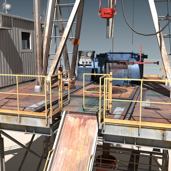3d land rig scene