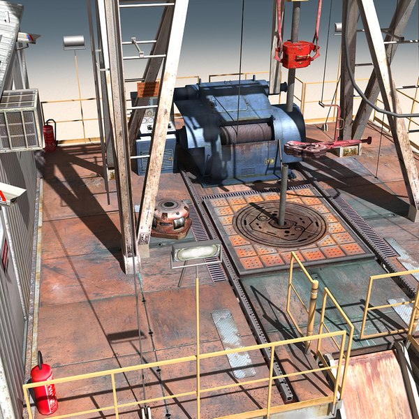 3d land rig scene