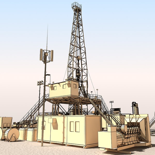 3d land rig scene