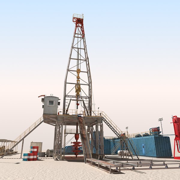 3d land rig scene