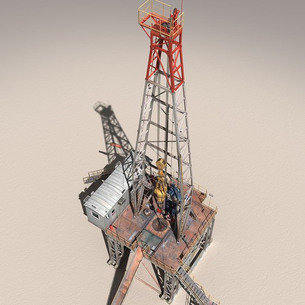 3d land rig scene