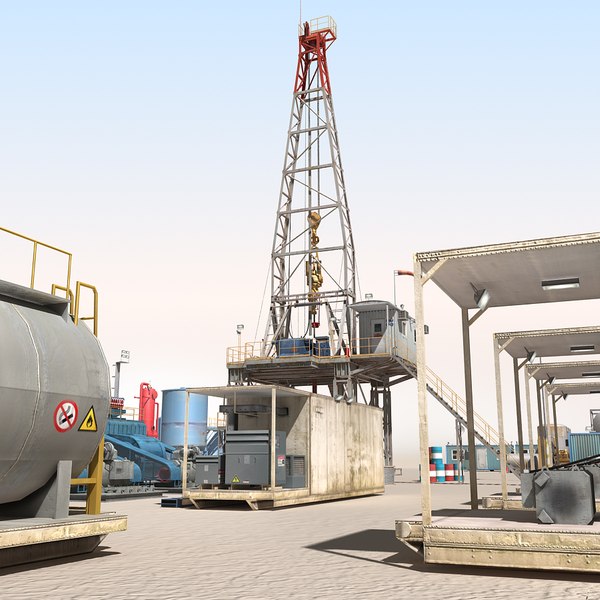 3d land rig scene