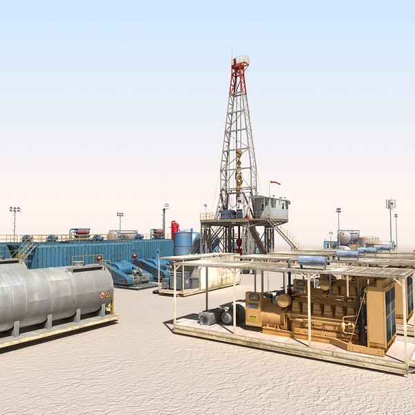 3d land rig scene